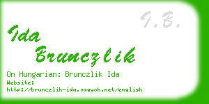 ida brunczlik business card